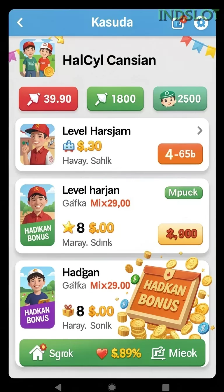 Cuplikan layar KERISTOTO — menu navigasi