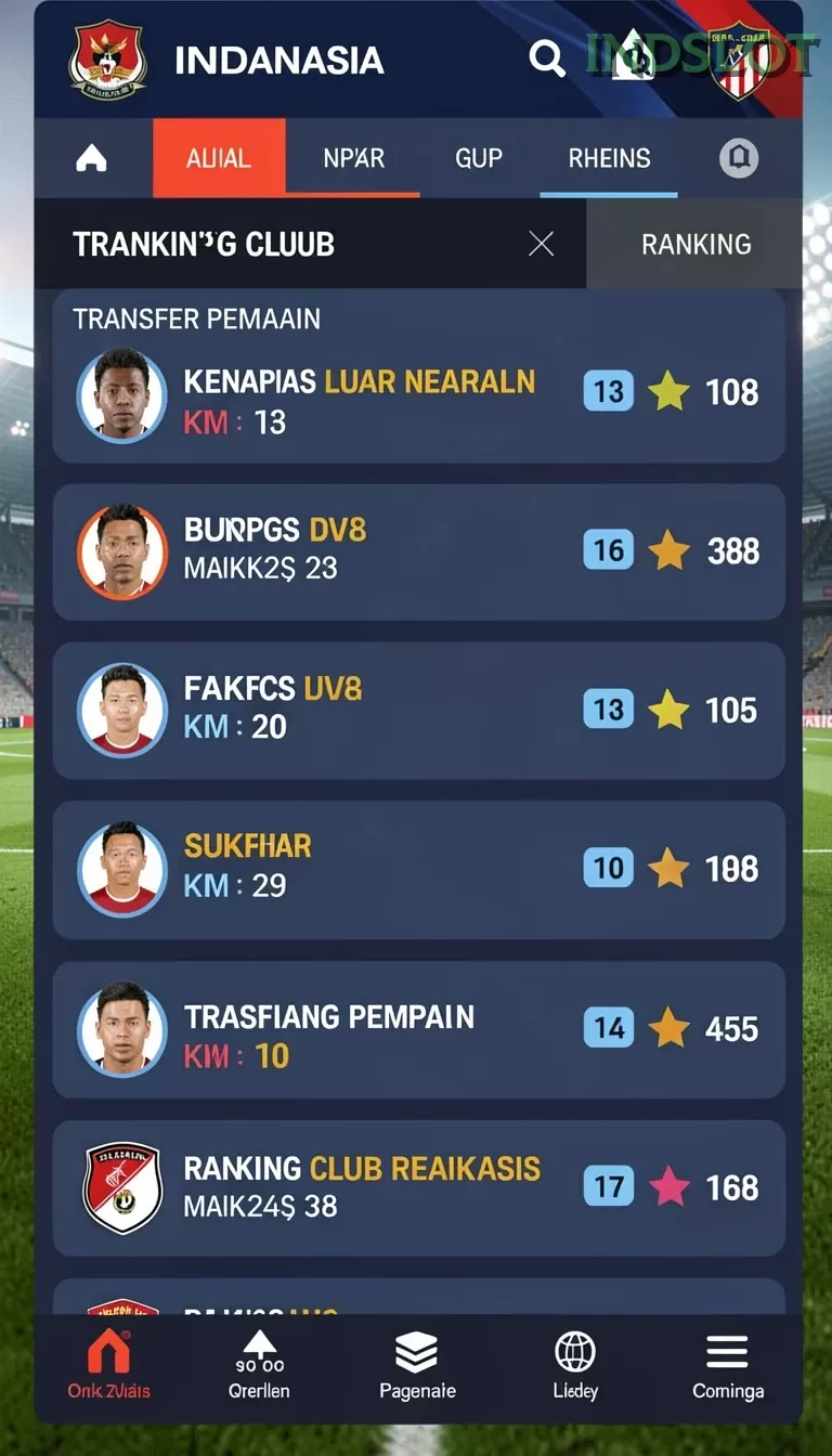 Cuplikan layar DOLANTOGEL — menu navigasi